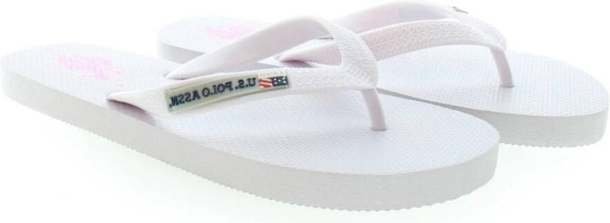 U.s. Polo Assn. Flip Flops White Dames