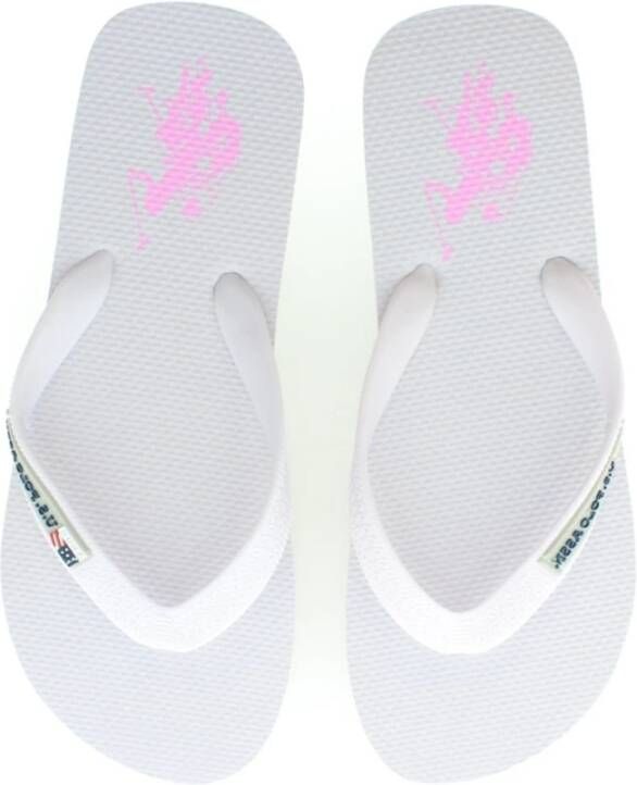 U.s. Polo Assn. Flip Flops White Dames