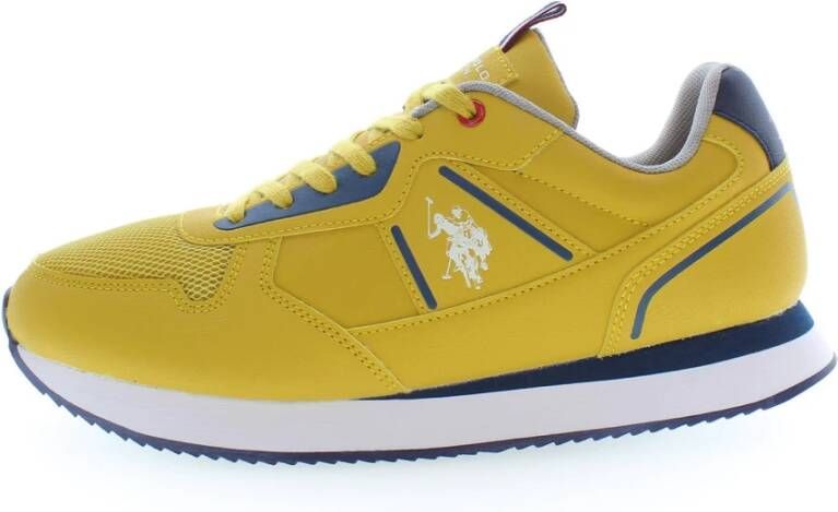 U.s. Polo Assn. Gele Sportschoenen met Contrastdetails Yellow Heren