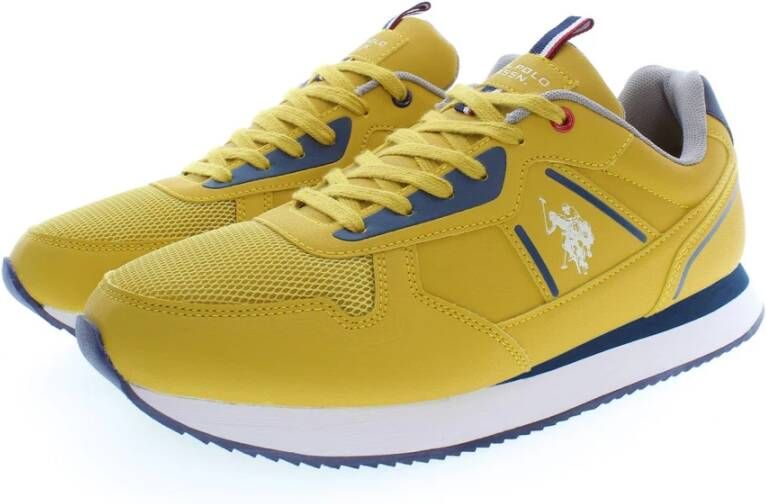 U.s. Polo Assn. Gele Sportschoenen met Contrastdetails Yellow Heren