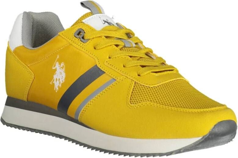 U.s. Polo Assn. Gele sportsneakers met contrasterende details Yellow Heren