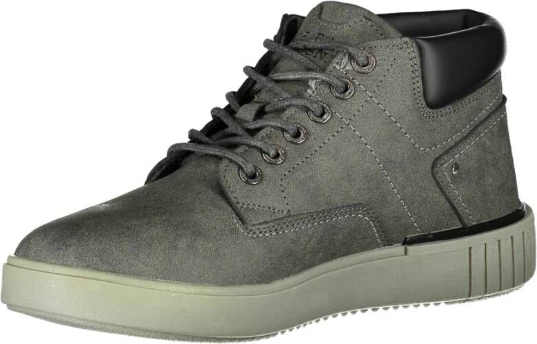 U.s. Polo Assn. Grijze Herenlaars Veters Contrast Details Gray Heren