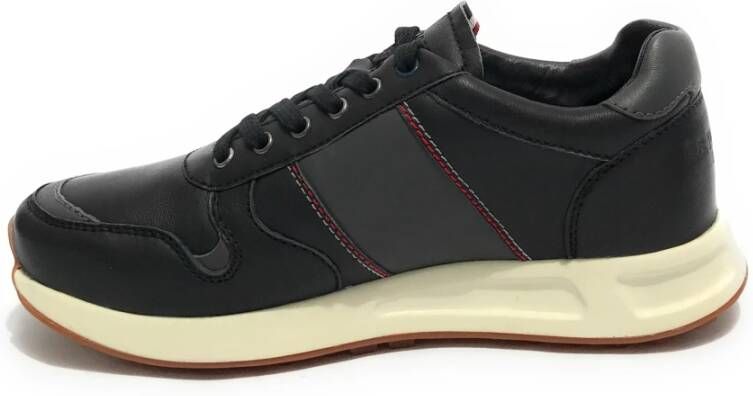 U.s. Polo Assn. Heren Leren Hardloopschoenen Novak Zwart Heren