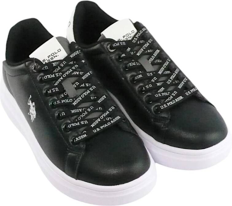 U.s. Polo Assn. Monochrome Casual Sneakers voor Mannen Black Heren