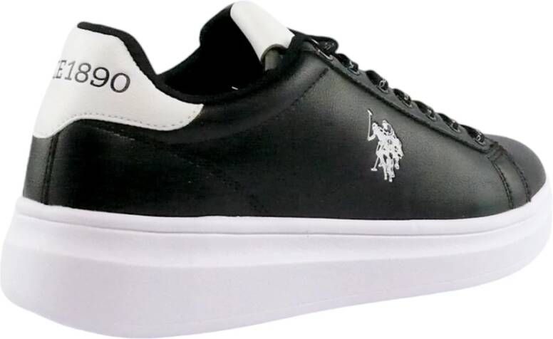 U.s. Polo Assn. Monochrome Casual Sneakers voor Mannen Black Heren