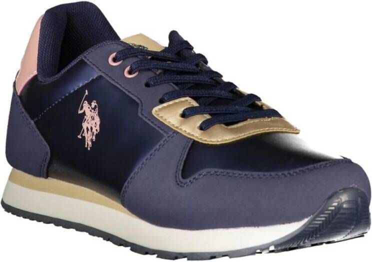 U.s. Polo Assn. Navy en Goud Casual Sneakers Blue Dames