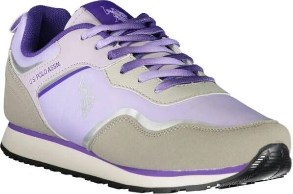 U.s. Polo Assn. Paarse Sportschoen met Contrastdetails Purple Dames