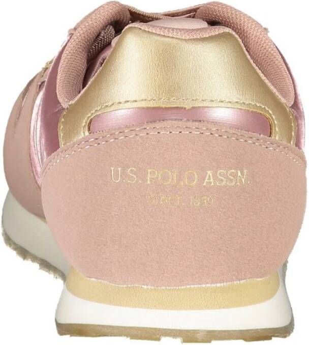 U.s. Polo Assn. Rosa Polyester Sneaker met Sportieve Details Pink Dames