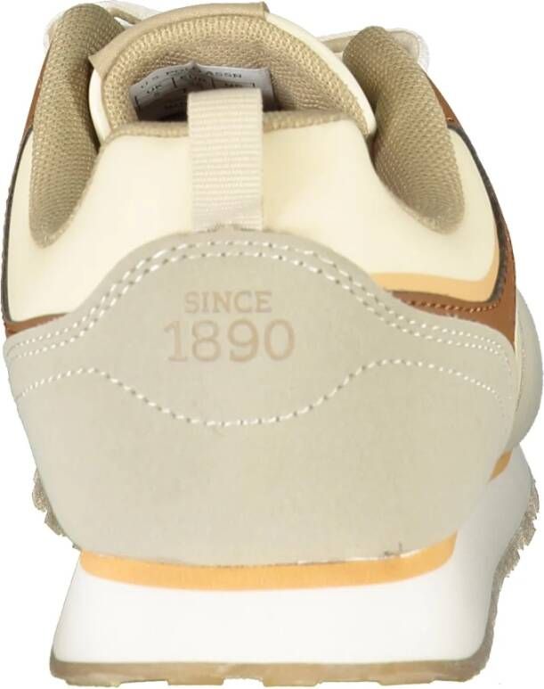 U.s. Polo Assn. Sportieve Beige Veterschoenen met Contrastdetails Beige Dames