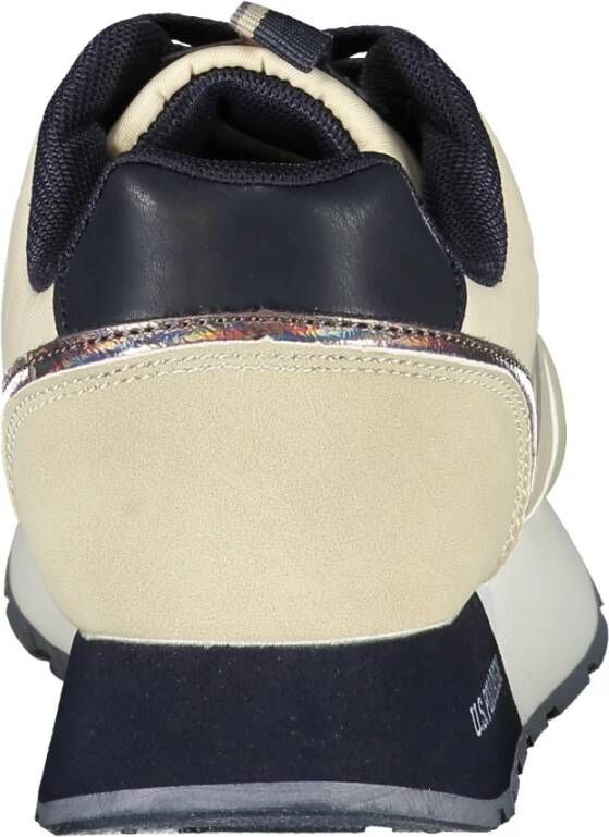 U.s. Polo Assn. Sportieve Beige Veterschoenen met Contrastdetails Beige Heren