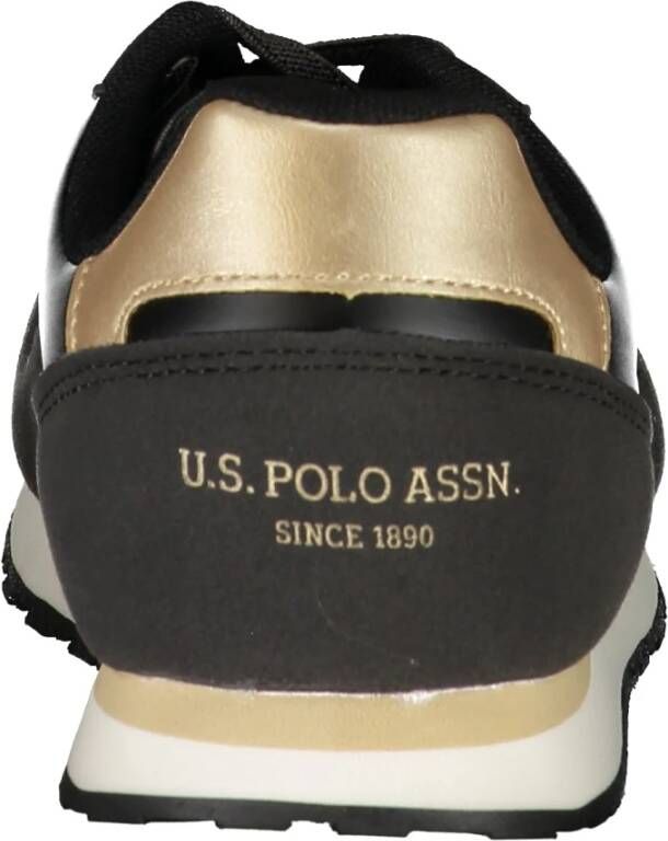 U.s. Polo Assn. Sportieve Veterschoenen Zwart Contrast Logo Black Dames