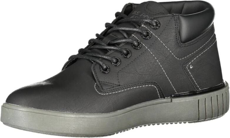 U.s. Polo Assn. Sportieve Zwarte Herensneaker met Contrastdetails Black Heren