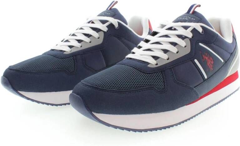 U.s. Polo Assn. Sports Sneakers met Contrasterende Accenten Blue Heren