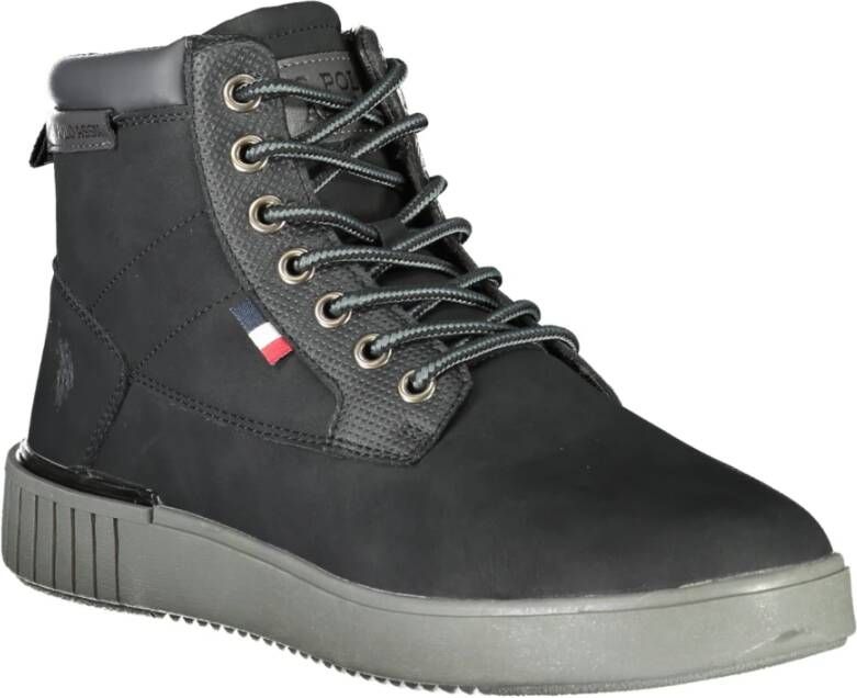 U.s. Polo Assn. Zwarte Heren Veterschoen met Contrastdetails Black Heren