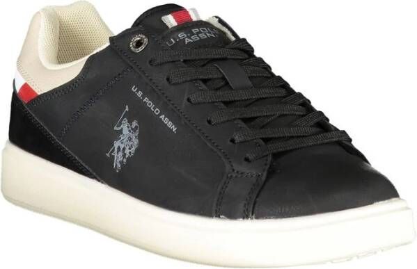 U.s. Polo Assn. Zwarte herensneakers met contrastdetails Black Heren