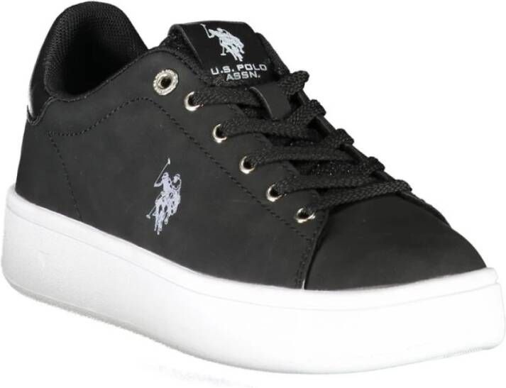 U.s. Polo Assn. Zwarte polyester damessneakers Black Dames