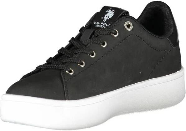 U.s. Polo Assn. Zwarte polyester damessneakers Black Dames