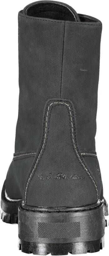 U.s. Polo Assn. Zwarte Veterschoen met Logodetail Black Dames