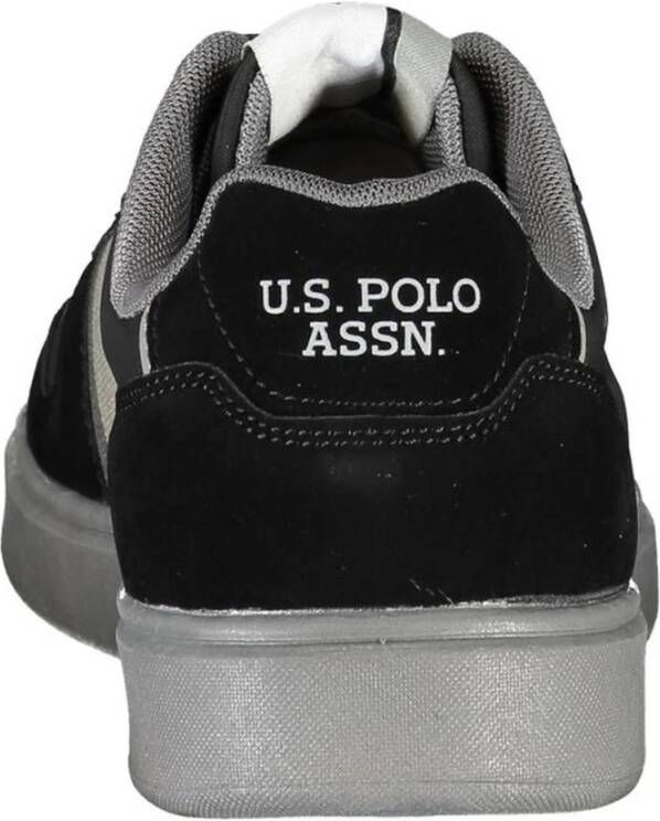 U.s. Polo Assn. Zwarte veterschoenen met contrastdetails Multicolor Heren