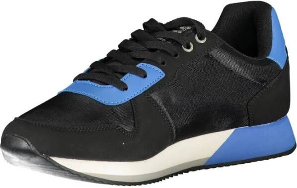 U.s. Polo Assn. Zwarte vetersneakers met contrastdetails Black Heren