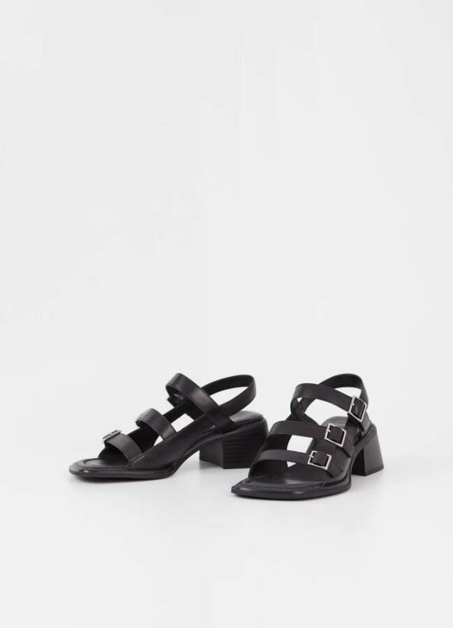 Vagabond Shoemakers Ines Zwarte Leren Sandalen Black Dames