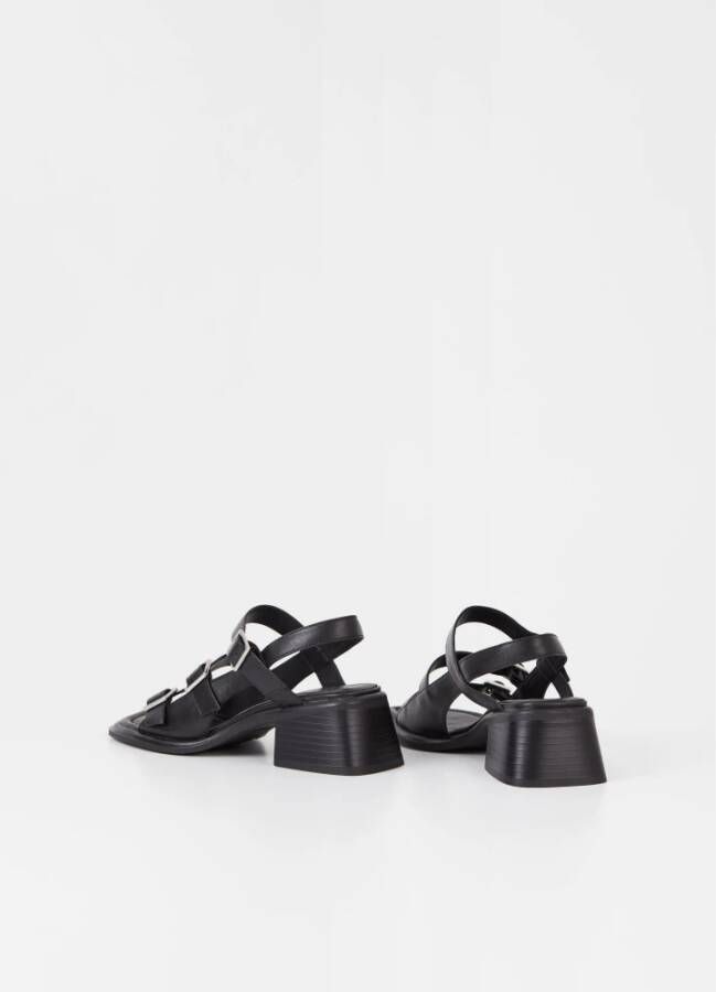 Vagabond Shoemakers Ines Zwarte Leren Sandalen Black Dames