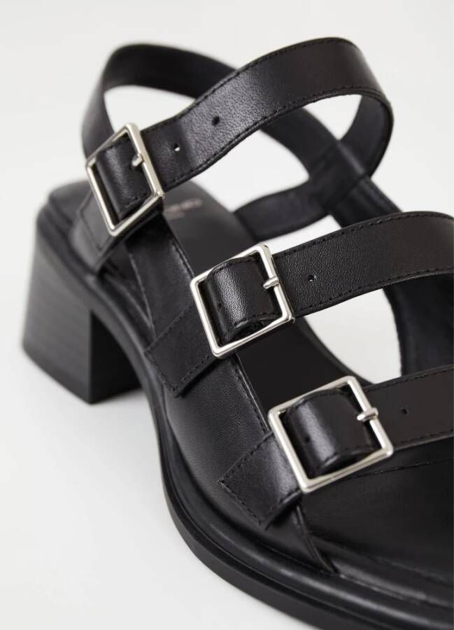 Vagabond Shoemakers Ines Zwarte Leren Sandalen Black Dames