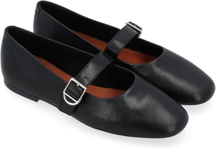 Vagabond Shoemakers Vierkante neus ballerina met bandje Black Dames