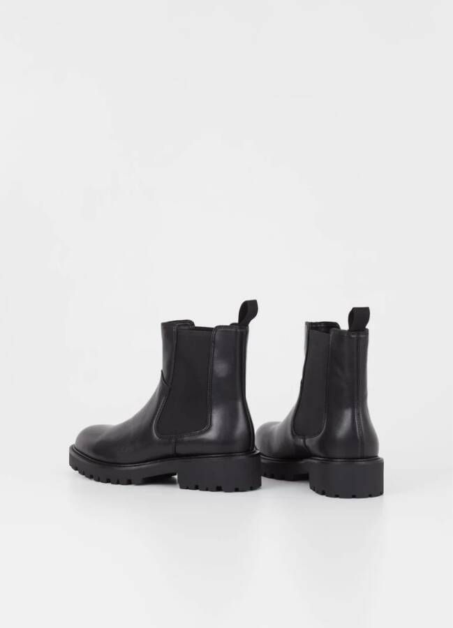 Vagabond Shoemakers Zwarte Chelsea Laarzen Schoon Ontwerp Leer Black Dames