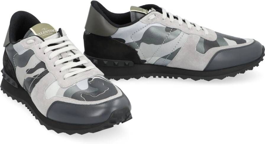 Valentino Camouflage Sneakers met Suède Inzetstukken Multicolor Heren