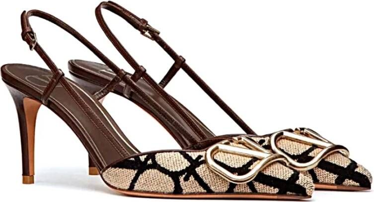 Valentino Elegante Decollete Schoenen Brown Dames