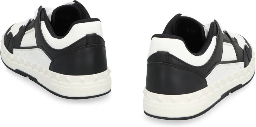 Valentino Freedots lage sneakers met leren inzetstukken Black Heren