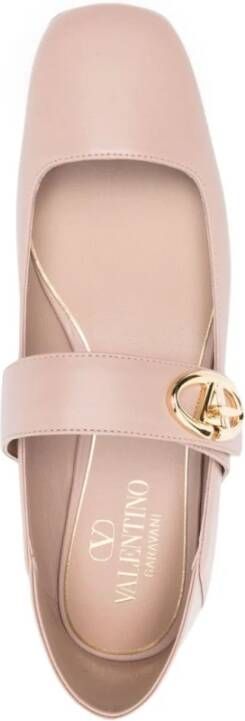 Valentino Garavani Ballerina VLogo Beige Schoenen Pink Dames