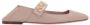 Valentino Garavani Beige Mary-Jane Leren Platte schoenen Beige Dames - Thumbnail 2