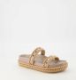 Valentino Garavani Beige Rockstud Platform Sandalen Beige Dames - Thumbnail 2