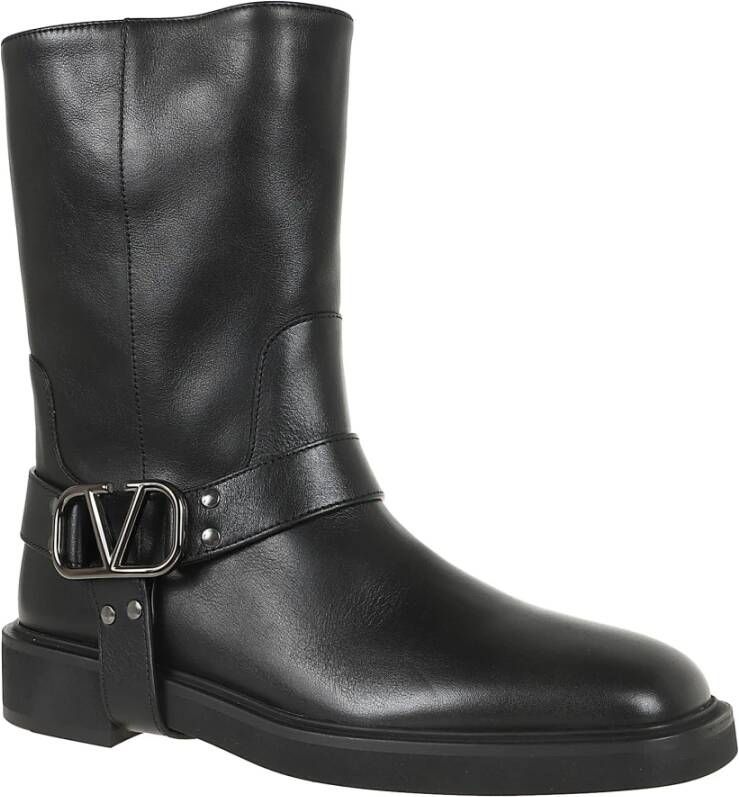 Valentino Garavani Biker Vlogo Handtekening Zwart Logo Black Dames