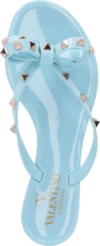 Valentino Garavani Blauwe Sandalen met Strikdetail Blue Dames