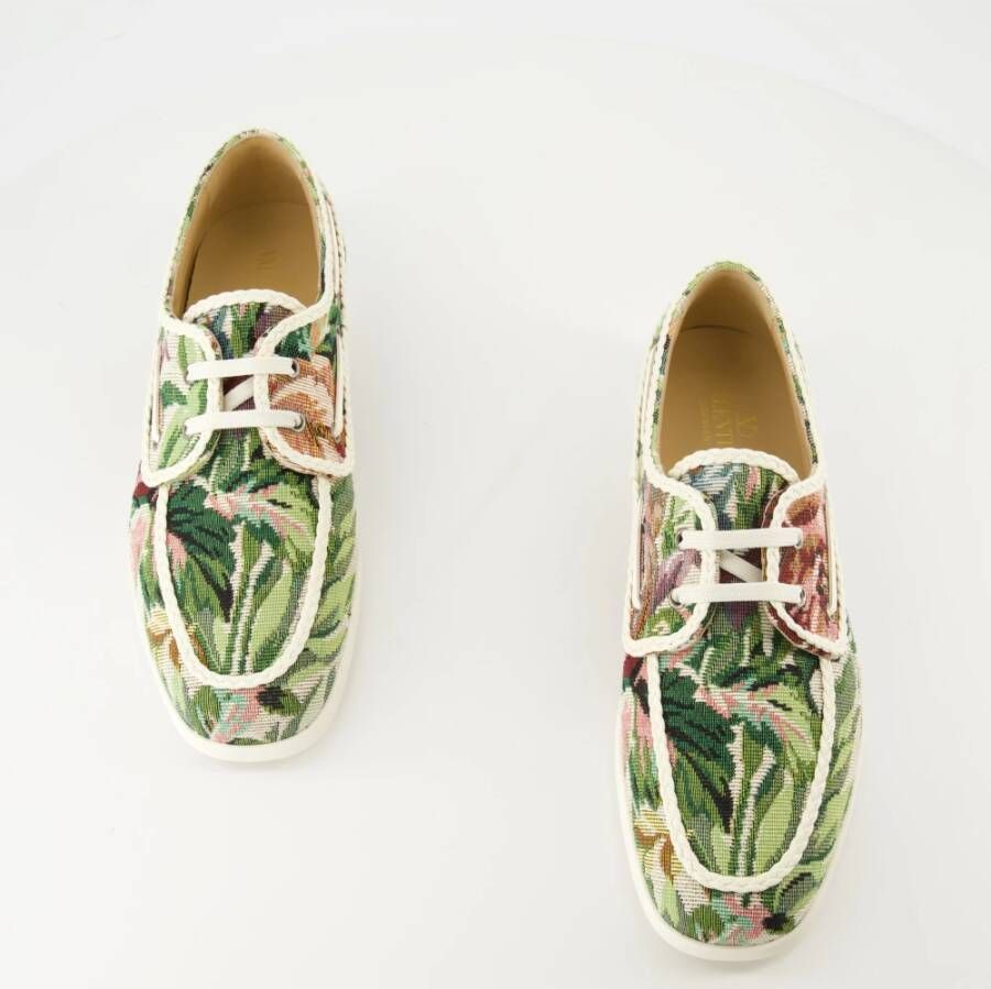 Valentino Garavani Bloemen canvas bootschoenen Multicolor Heren