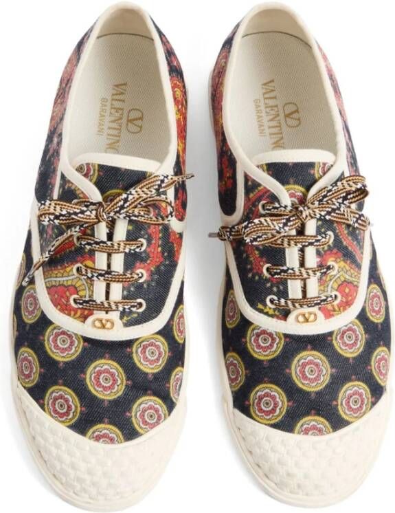 Valentino Garavani Bloemenprint Veterschoenen Multicolor Heren