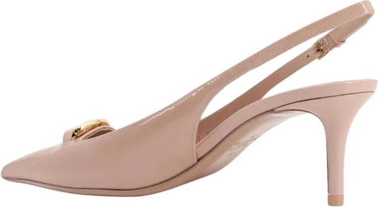 Valentino Garavani Bold Edition Patent Leather Slingback Heels Pink Dames