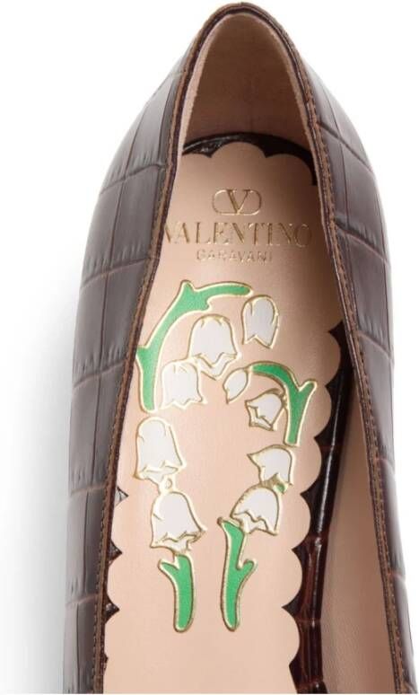 Valentino Garavani Bowow Pump met Hak Brown Dames