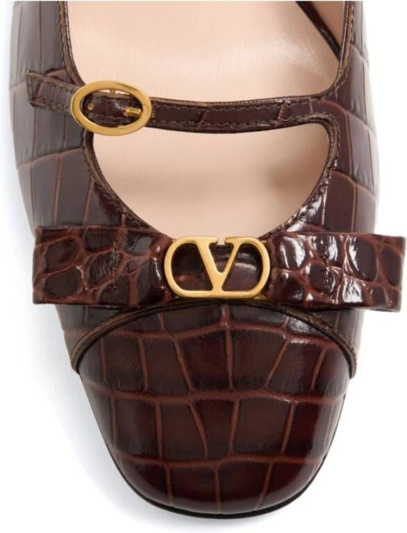 Valentino Garavani Bowow Pump met Hak Brown Dames