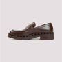 Valentino Garavani Bruin lederen Rockstud Loafer Brown Heren - Thumbnail 2