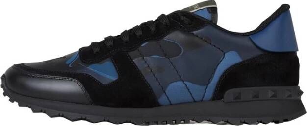 Valentino Garavani Camouflage Rockrunner Sneaker Blauw Heren