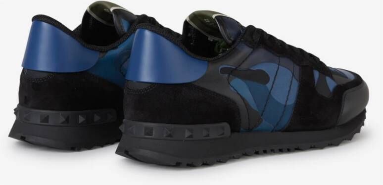 Valentino Garavani Camouflage Rockrunner Sneaker Blauw Heren