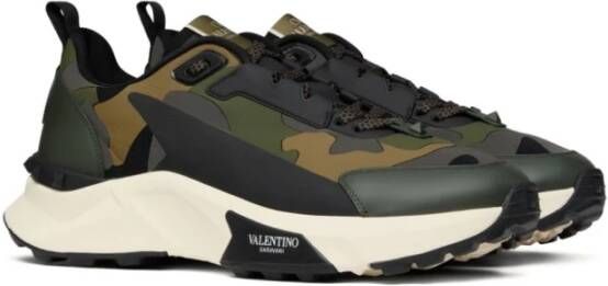 Valentino Garavani Camouflage Rockstud Platte Schoenen Multicolor Heren