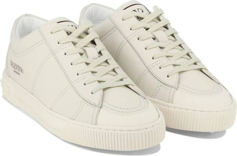 Valentino Garavani Cityplanet Leren Sneakers White Heren