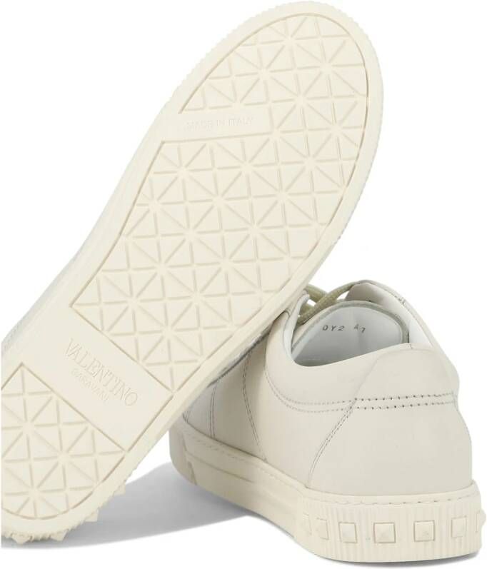 Valentino Garavani Cityplanet Leren Sneakers White Heren