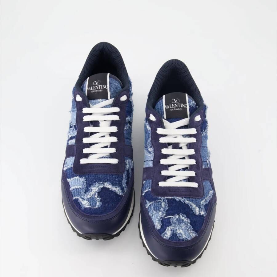 Valentino Garavani Denim Rockrunner Sneakers Multicolor Heren