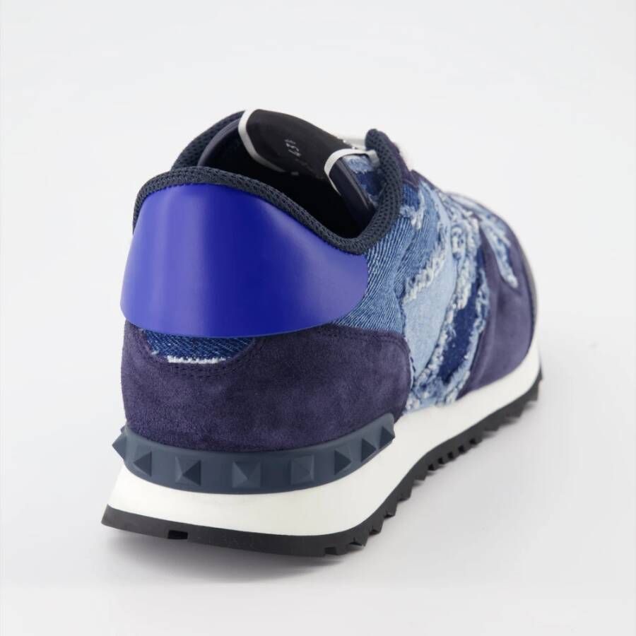 Valentino Garavani Denim Rockrunner Sneakers Multicolor Heren